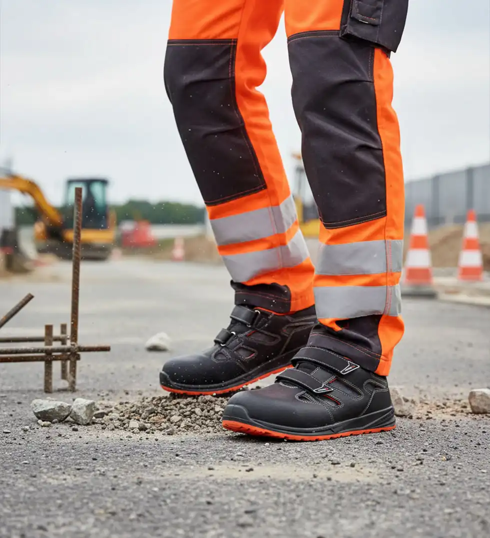 LYNX Scarpa antinfortunistica Bassa con strap linea PREDATOR indossate in ambiente di lavoro