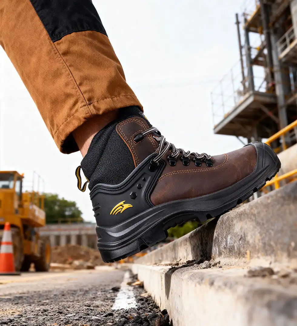 PB1C BROWN HIGH Scarpa antinfortunistica Media ambientata